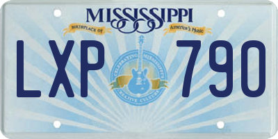 MS license plate LXP790