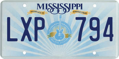 MS license plate LXP794