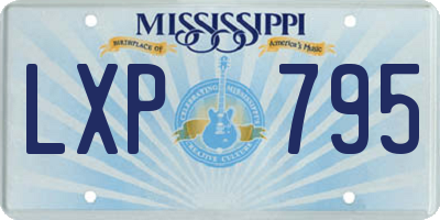 MS license plate LXP795