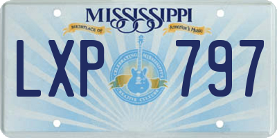 MS license plate LXP797