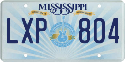 MS license plate LXP804
