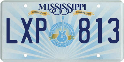 MS license plate LXP813