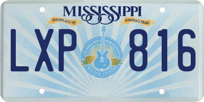 MS license plate LXP816