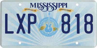 MS license plate LXP818