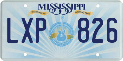 MS license plate LXP826