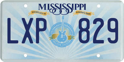 MS license plate LXP829