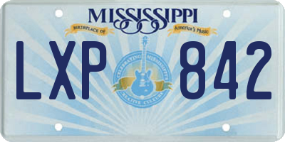 MS license plate LXP842