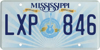 MS license plate LXP846