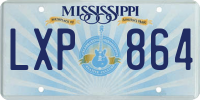 MS license plate LXP864