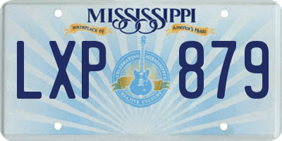MS license plate LXP879