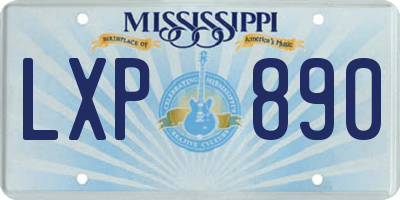 MS license plate LXP890