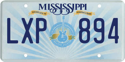 MS license plate LXP894