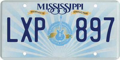 MS license plate LXP897