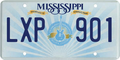 MS license plate LXP901