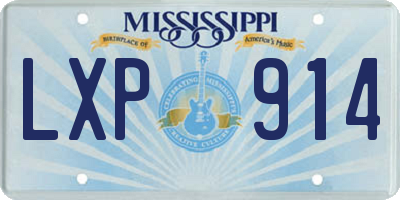 MS license plate LXP914