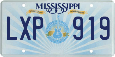 MS license plate LXP919