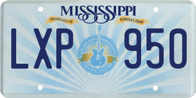 MS license plate LXP950