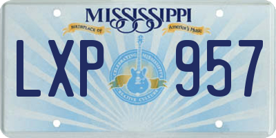 MS license plate LXP957