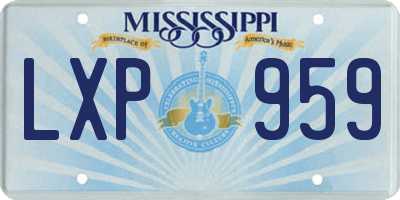 MS license plate LXP959