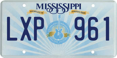 MS license plate LXP961