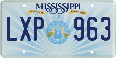 MS license plate LXP963