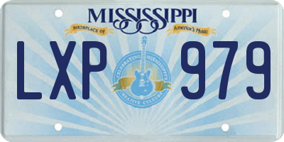 MS license plate LXP979