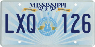 MS license plate LXQ126