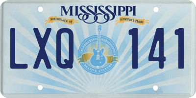MS license plate LXQ141