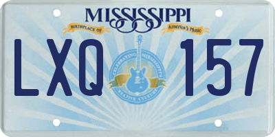 MS license plate LXQ157