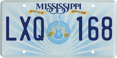 MS license plate LXQ168