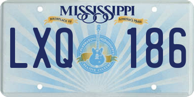 MS license plate LXQ186