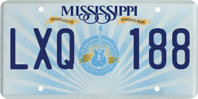 MS license plate LXQ188