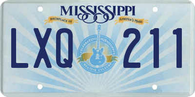 MS license plate LXQ211