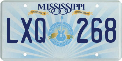 MS license plate LXQ268