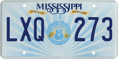 MS license plate LXQ273