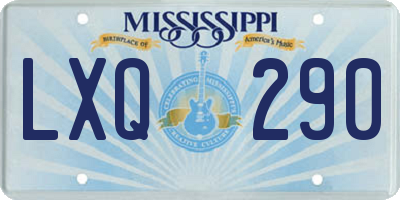 MS license plate LXQ290