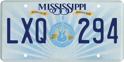 MS license plate LXQ294