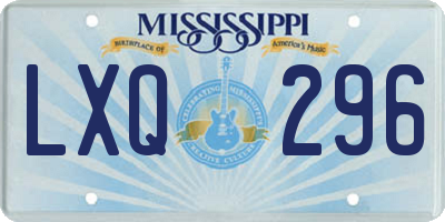MS license plate LXQ296