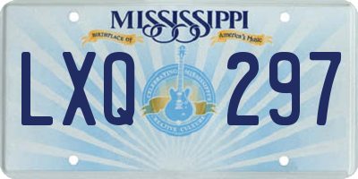 MS license plate LXQ297