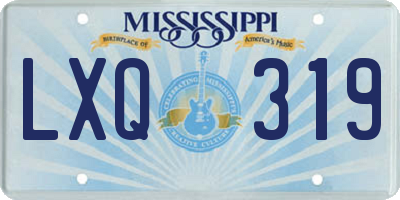 MS license plate LXQ319