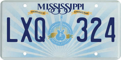 MS license plate LXQ324