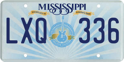 MS license plate LXQ336