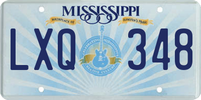 MS license plate LXQ348