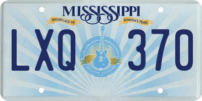 MS license plate LXQ370