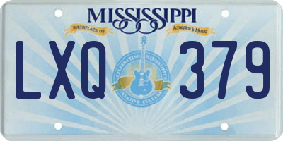 MS license plate LXQ379
