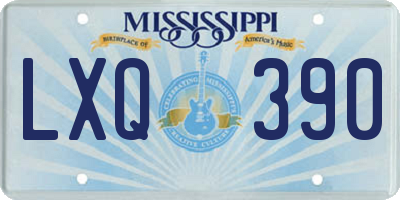 MS license plate LXQ390