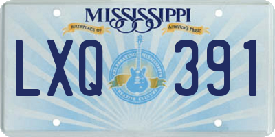 MS license plate LXQ391