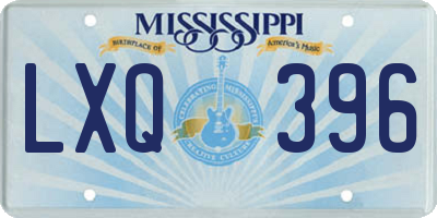 MS license plate LXQ396