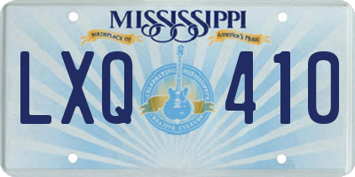 MS license plate LXQ410