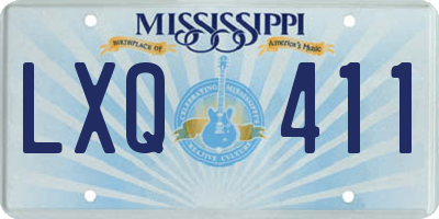 MS license plate LXQ411